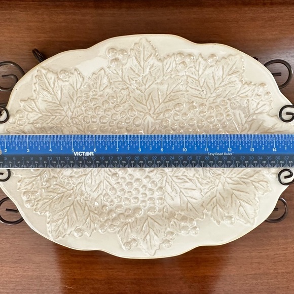 Ceramic decorative plate with metal stand - Picture 6 of 7